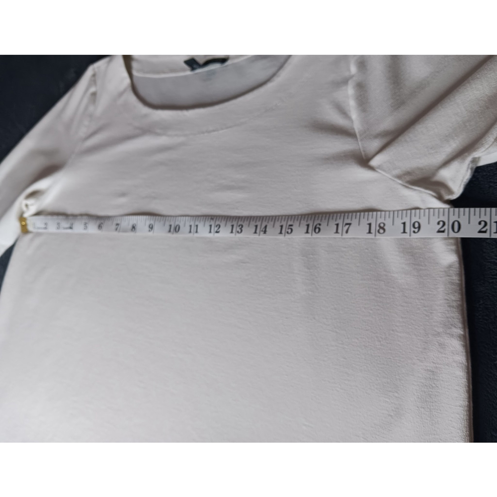 Eileen Fisher Women's Medium Jersey Stretch Top Blouse White Viscose Blend - Picture 9 of 11